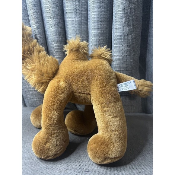 VTG Passport Plush Toy Camel Stuffed Animal Brown Weighted Feet Posable - Picture 3 of 13